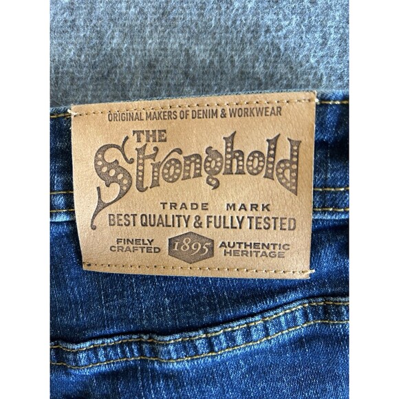 The Stronghold MENS Sz 30X30 Selvedge Look Jeans Denim Relax Tapered Button Fly - Picture 9 of 16